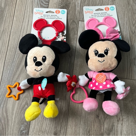 NEW Mickey & Minnie Mouse Disney baby on-the-go activity toys 0+ months - Picture 1 of 7